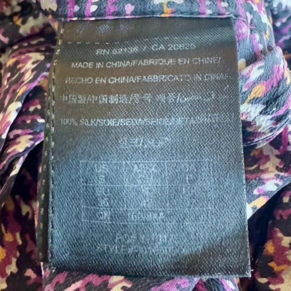 100% Silk Purple Patterned Cropped Pants - Picture 8 of 12